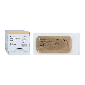 Collagen Suture 6-0 18" Chromic Gut Monofilament C-1 Undyed 12/Case