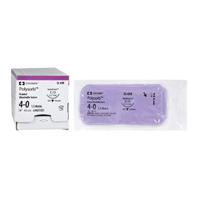 Polysorb Suture 4-0 18" Polyester Braid C-13 Undyed 12/Case