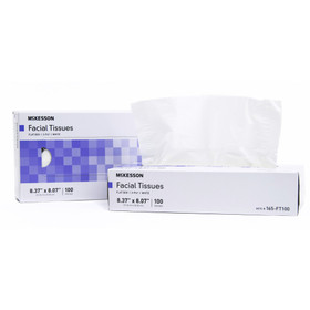 McKesson Facial Tissue White 8.37 X 8.07 Inch 100 Count, 3000/Case