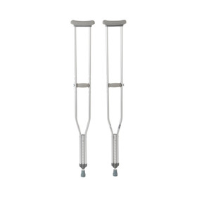 Underarm Crutches McKesson Tall Adult 5 Foot 10 Inch to 6 Foot 6 Inch User Height Aluminum Frame 350 lbs. Weight Capacity