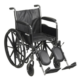 Wheelchair McKesson Dual Axle Full Length Arm Swing-Away Elevating Legrest Black Upholstery 18 Inch Seat Width Adult 300 lbs. Weight Capacity