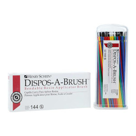 Henry Schein Dispos-a-Brush Bendable Brushes Assorted Assorted Bristles, 751237