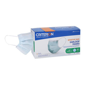 Henry Schein Criterion Sensitive Skin Earloop Face Mask ASTM Level 3 Blue , GCFCXSBLS