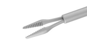 Rumex Disposable Gripping Forceps with a "Crocodile" Platform, 25 Ga, Stainless Steel, 6 per Box, 12-304-25D