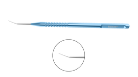 Rumex Straight Spatula, 0.40 mm Wide, 14.00 mm Long, Length 122 mm, Round Titanium Handle, 13-011