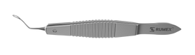 Rumex Small-incision Capsulorhexis Forceps with Double Cross-Action and Scale, Cystotome Tips, Micro-Thin Jaws, Flat Handle, Length 105 mm, Stainless Steel, 4-033S