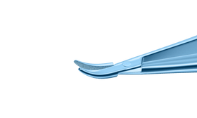 Rumex Barraquer Needle Holder, 12.00 mm Standard Jaws, Curved, without Lock, Medium Size, Length 115 mm, Titanium, 8-031T