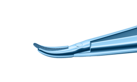 Rumex Barraquer Needle Holder, 12.00 mm Standard Jaws, Curved, without Lock, Medium Size, Length 125 mm, Titanium, 8-061T