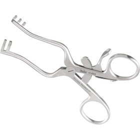 MILTEX WEITLANER Retractor, 4-3/8" (110mm), Blunt, 2 X 3 Teeth, 2" (50mm) Spread., 11-602