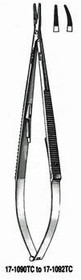 Miltex Jacobson Microvascular Needle Holder 7", Curved, Lock, Serrated Jaws, 16000 Teeth Psi, Carb-N-Sert., 17-1091Tc