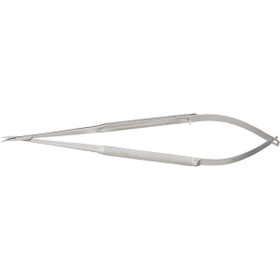 Miltex Micro Surgery Scissors, Sharp Points, 7-1/8" (18.1 Cm), Curved, 6 Mm Bades, Round Handles., 17-2110
