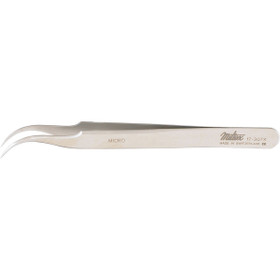 Miltex Swiss Jeweler Style Forceps, 4-1/2" (115Mm) Non-Magnetic Stainless Steel, Style 7F, Micro-Fine Jaw, Curved., 17-307X