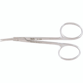 Miltex Aebli Corneal Scissors, 4" (10.2 Cm), Angled On Flat, Left., 18-1604