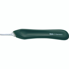 Miltex No 5 Knife Handle, 5" (126Mm), Green Plastic With Stainless Tip, Fits Blade Sizes 10, 11, 12, 12B, 15 & 15C, 4-18