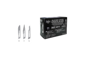 Silicone Coated Surgical Blades #11, 100 Per Box, Sterile, 4611