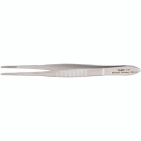 Dressing Forceps, Delicate Pattern Fluted Handles, 4-5/8" (117Mm), Serrated Tips, 6-24