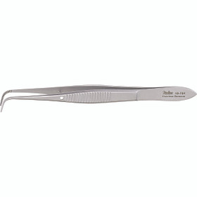 Miltex Eye Dressing Forceps, 3-7/8" (97Mm), Standard Pattern, Full Curved, 0.8Mm Wide Serrated Tips, 18-784