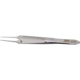 Miltex Mcpherson Micro Iris Suturing Forceps, 3-1/2" (89Mm), Straight, Smooth Platform 0.33Mm X 5.1Mm, No Teeth, 18-948