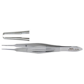 Miltex Castroviejo Suturing Forceps, 4" (10.2 Cm), 11 Mm Wide Handles, 1 X 2 Teeth 0.6 Mm, Tying Platform, 18-954