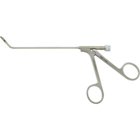 Miltex Frontal Sinus Recess Giraffe Forceps, 5-1/2" Shaft, 3 X 5 Mm, 45 Degree Horizontal Jaws, Luer Lock Port/Cleaning, 20-1020