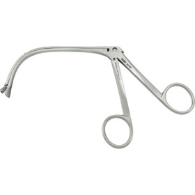 Miltex King Adenoid Punch Forceps, 4-11/32" (11 Cm) Shaft, No. 1, Triangular, 6 Mm Upper Jaw 7 Mm Lower Basket, Strong Curve, 20-930