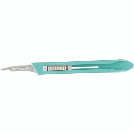 Miltex Stainless Steel Disposable Safety Scalpel, Retractable Blade, Size No. 15C, 10/Box, 4-515C
