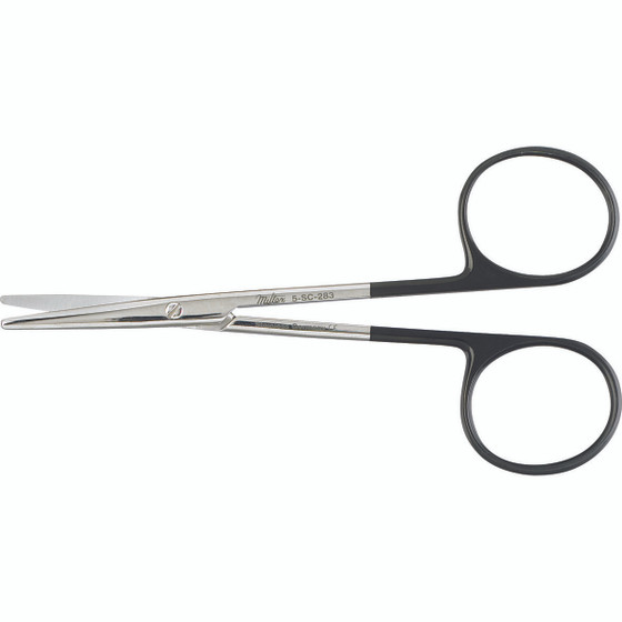 Miltex Metzenbaum Scissors, 4-1/2" (115mm), Supercut, Straight, Delicate, One Serrated Blade, 5-SC-283