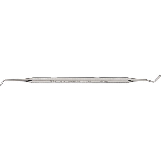 Dental Plastic Filling Instrument, W3 Double-Ended, Octagonal Handle, 70-194
