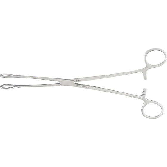Foerster Sponge Forceps, 9-3/4" (246mm), Straight, Serrated Jaws