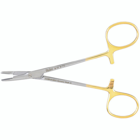 Olsen-Hegar Needle Holder With Suture Scissors, 4-3/4" (121mm), Tungsten Carbide, Smooth Jaws, Extra Delicate