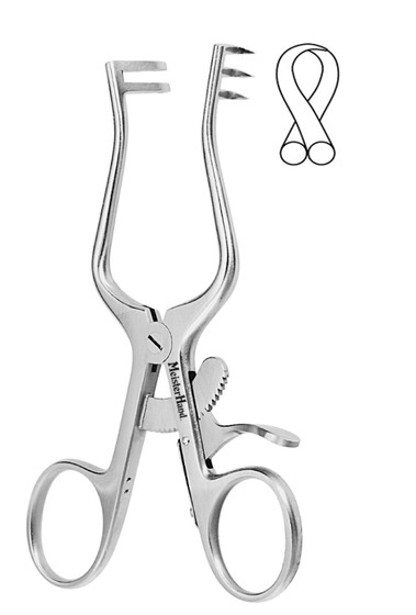 Meisterhand Weitlaner Retractor, 4" (10.2 Cm), Blunt, 2 X 3 Teeth, MH11-602