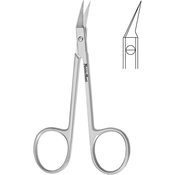 Meisterhand O'Brien Stitch Scissors, 3-3/4" (95.8mm), Angled, Sharp Points, MH9-110