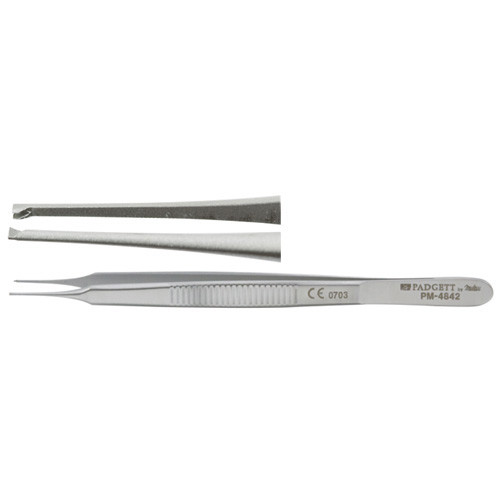 Padgett Graul Tissue Forceps Tips, 1X2 Teeth, Length- 4" (102 mm), Tips= 0.5 mm, PM-4842