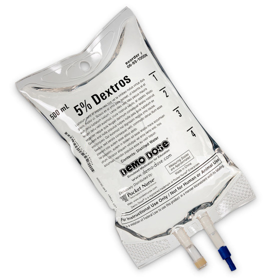 Demo Dose Simulated IV Fluid - 5% Dextrose - 500 Ml, PN01178