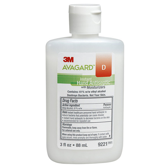 3M Avagard D Instant Hand Antiseptic with Moisturizers, 3 oz, White