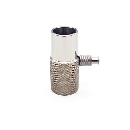 Adapter, Sampling 'T', 22mmM x 22mmF x LuerF Lock, Chrome Brass, 00-090-22