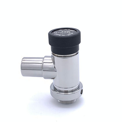 Valve, Scavenging, 0-60 cmH2O True APL Pop-Off (not LeakTight), 90°, 3/4"-20 x 19mmM, Chrome Brass, 00-118