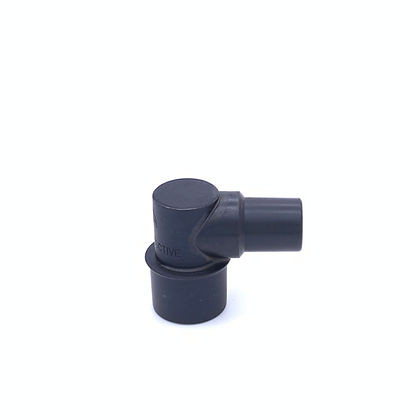 Adapter, Mask Elbow, 15mmM x 22mmM/15mmF, Aluminum, Black Anodized, 00-233