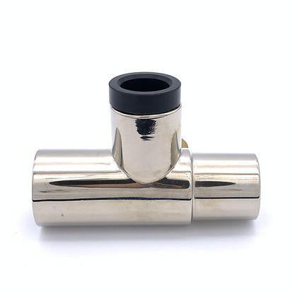 O2 Sensor "T", for Ohmeda, 22mmF x 22mmM/15mmF x Ohmeda Insert, Chrome Brass, 00-258