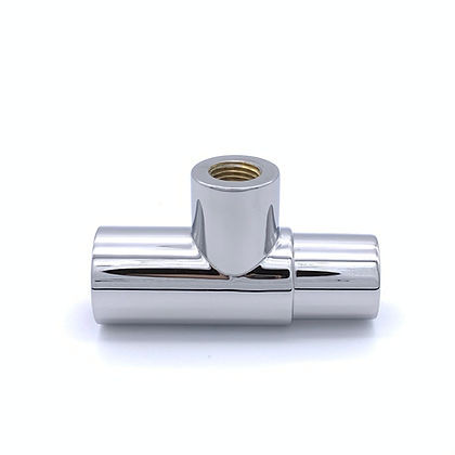 Gauge Adapter "T", 22mmF x 22mmM/15mmF x 1/4" NPT-F, Chrome Brass, 00-266-S