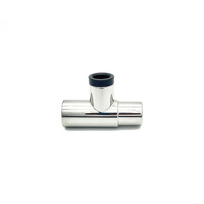 O2 Sensor "T", for Inst. Labs, 22mmF x 22mmM/15mmF x Inst. Labs Insert, Chrome Brass, 00-267