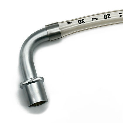 Connector, ET Tube, Curved 90° Right-Angle, 15mmM x 6mm ID Nipple, Chrome Brass, 00-312-06