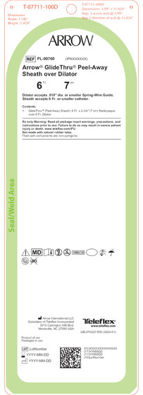 Arrow GlideThru Peel-Away Sheath over Dilator 6FR X 7CM GLIDETHRU SHEATH/DILATOR, PL-00760
