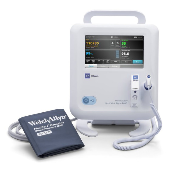 Patient Monitor Welch Allyn Spot 4400 Monitoring / Spot check NIBP, Thermometer AC Power