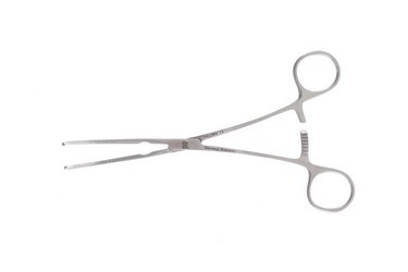 Cooley Pediatric Cardiovascular Clamps 7 1/8" (18.0 cm) Angled shafts, large, double angled 60 degree calibrated jaw, 354836