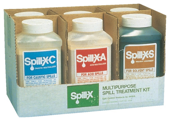 Ansul SPILL-X Multi-Purpose Spill Treatment Kit, 6/Pack