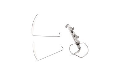 McIvor Mouth Gag Set, frame with 3 blades (#2.5, #3, #4), each 5 3/8" (13.5 cm), 461125