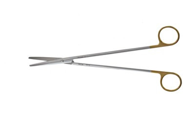 Metzenbaum Scissors 9" (23.0 cm) Curved / Delicate TC Inserts Blunt/Blunt, Weck Pattern, bright finish, 464726