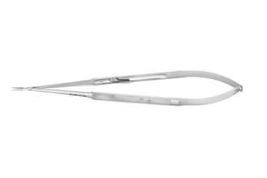 Micro Vascular Round Handle Needle Holders 9" (23.0 cm) Stainless Steel 0.6 mm (w) Straight jaws with lock, 357674