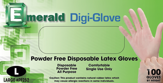 Digi-Glove Powder-Free Latex Gloves Large– 4 Mil